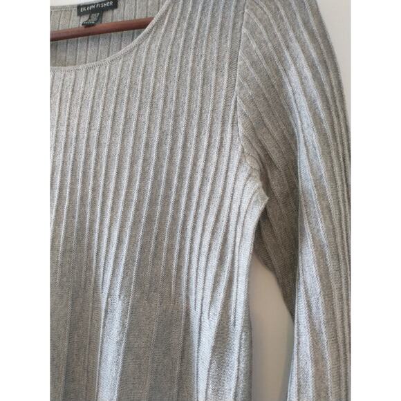 Eileen Fisher Italian Wool Dress Pleats Gray XXS Career Office Lightweight - Picture 5 of 12